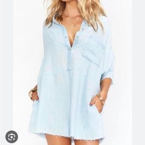 Show me your Mumu Chambray Romper